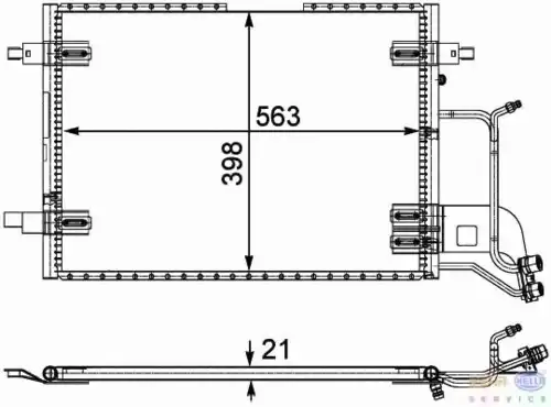Конденсатор, кондиционер 8FC 351 301-401 HELLA