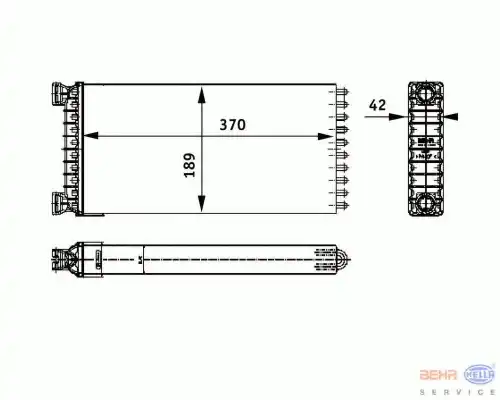 Радиатор печки HELLA 8FH 351 312-551