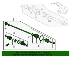 ШРУС 44305-SDD-A00 HONDA