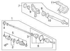 ШРУС 44305-SDD-A00 HONDA