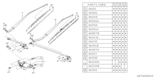 Щетка стеклоочистителя 86542AA020 SUBARU