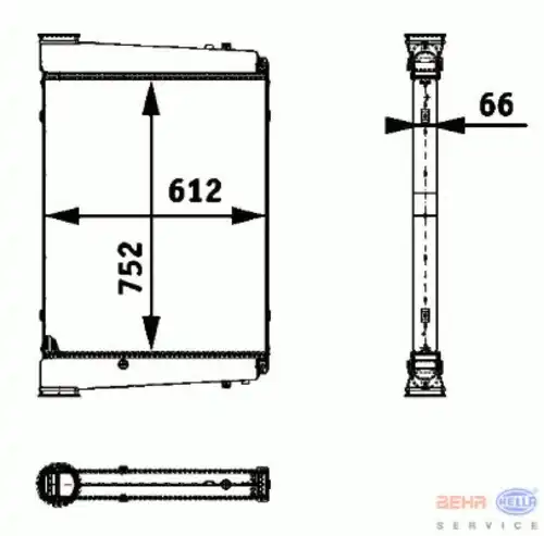 Интеркулер HELLA 8ML 376 724-351