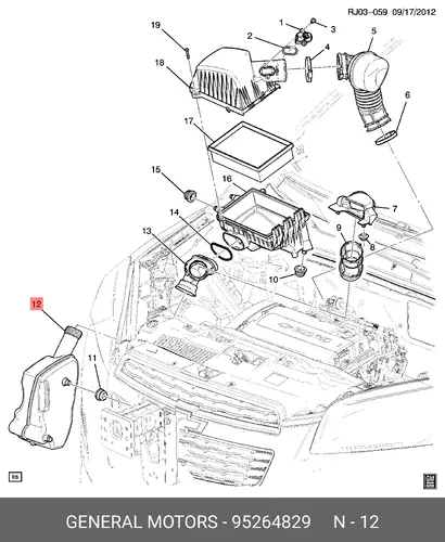 Расширительный бачок GM 95264829