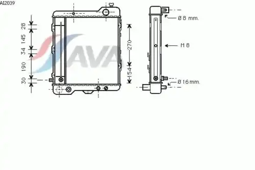 Радиатор кондиционера (конденсатор) AVA AI2039