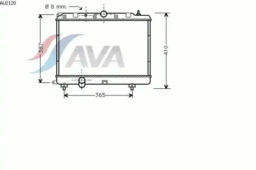 Радиатор системы охлаждения двигателя AVA AU2120