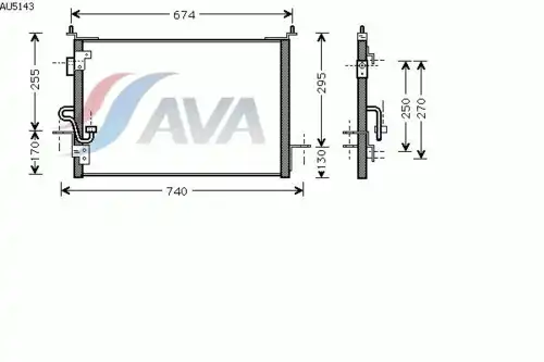 Радиатор кондиционера (конденсатор) AVA AU5143