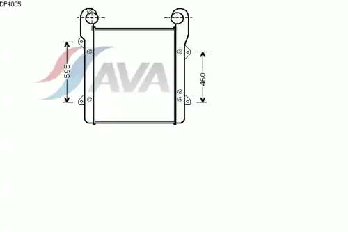 Радиатор системы охлаждения двигателя AVA DF4005
