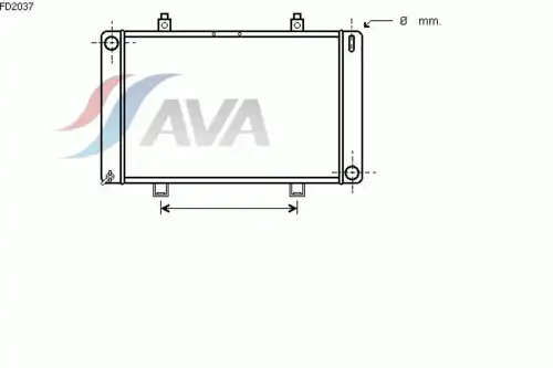 Радиатор кондиционера (конденсатор) AVA FD2037
