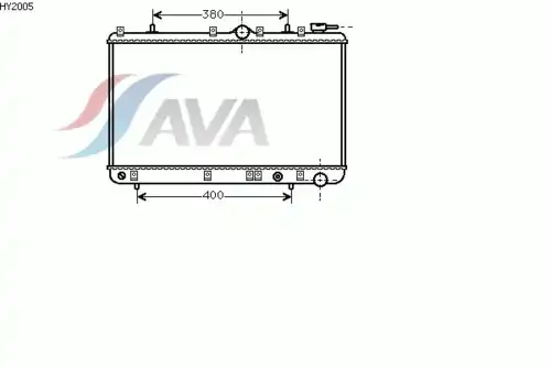 Радиатор системы охлаждения двигателя AVA HY2005