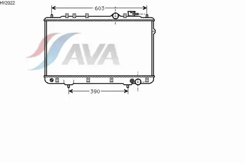 Радиатор системы охлаждения двигателя AVA HY2022