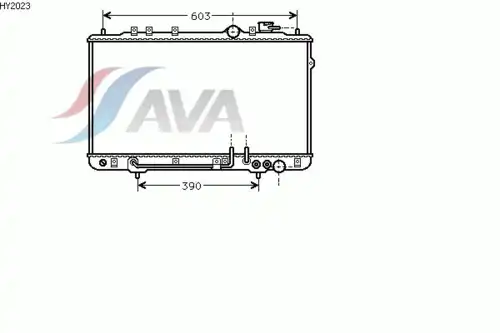 Радиатор системы охлаждения двигателя AVA HY2023