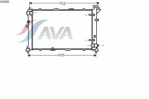 Радиатор кондиционера (конденсатор) AVA HY2025