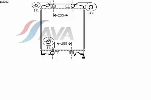 Радиатор кондиционера (конденсатор) AVA IV2082