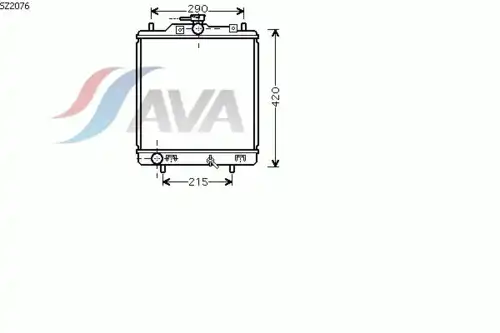 Радиатор системы охлаждения двигателя AVA SZ2076