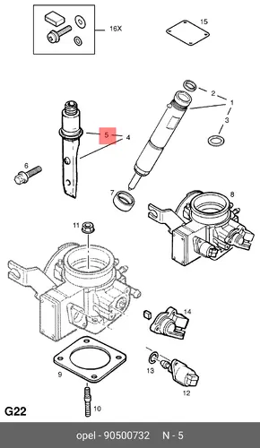 90500732 GENERAL MOTORS КОЛЬЦО УПЛОТНИТЕЛЬНОЕ ТОПЛ GM