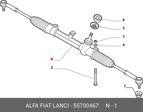Рулевая рейка ALFA ROMEO 55700467