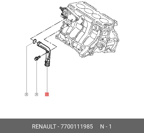 WATER FLANGE 7700 111 985 RENAULT