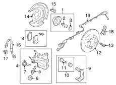 ремкомпл. дискового тормоза Audi 5Q0615423C VAG