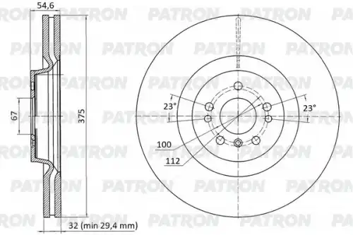 Тормозной диск PATRON PBD1113