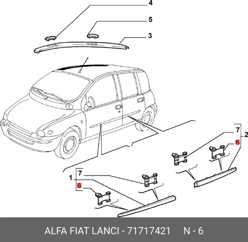 КЛИПСА 71717421 FIAT