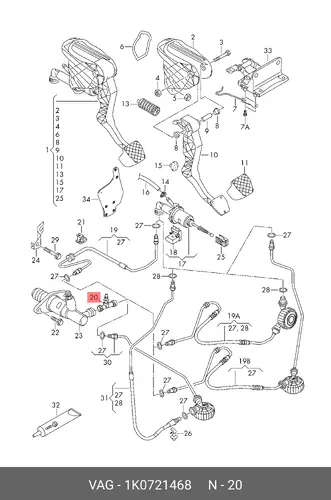 клапан 1K0721468 VAG