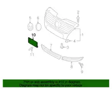 3C0807285 9B9 Кронштейн номерного VAG