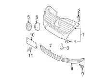 3C0807285 9B9 Кронштейн номерного VAG