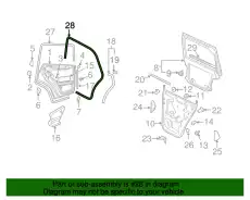 7L0867367H 9B9 Уплотнитель двери внутри VAG