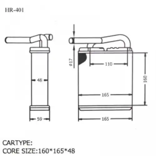 Радиатор печки AD RADIATORS HR-401