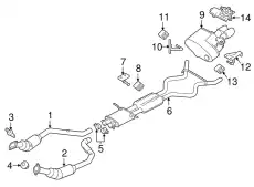 MUFFLER - REAR LR062390 LAND ROVER