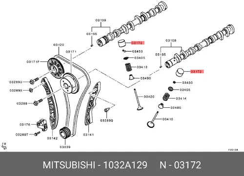 Гидрокомпенсатор MITSUBISHI 1032A129