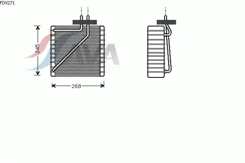 Испаритель кондиционера AVA FDV271