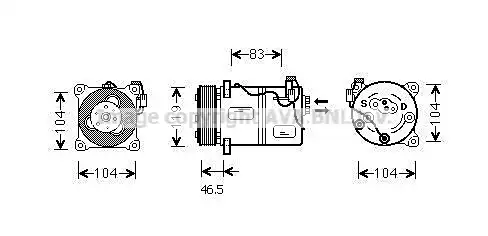 компрессор кондиционера Volv VOK059 AVA