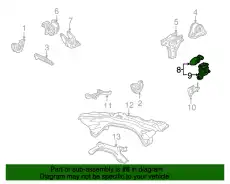 подушка ДВС левая Hond 50820S04003 HONDA