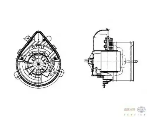 Вентилятор салона 8EW 009 159-271 HELLA