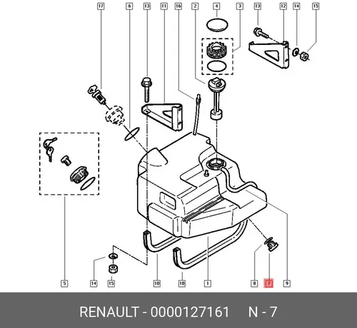 ПРОБКА РЕЗЬБ 24-15 0000127161 RENAULT