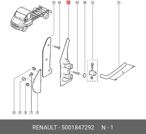 кронштейн 5001847292 RENAULT