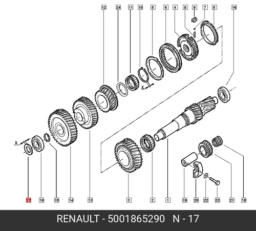 прокладка 5001865290 RENAULT