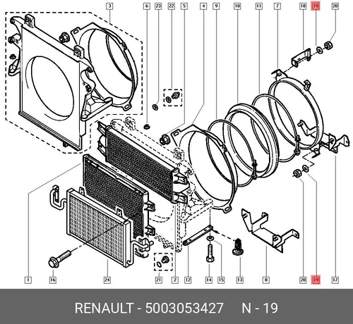 5003053427 Шайба М8 Renault
