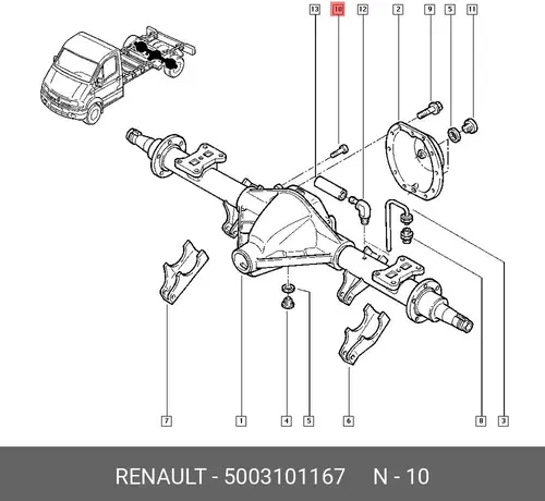  БОЛТ Н М14x150 ДЛ8 5003101167 RENAULT