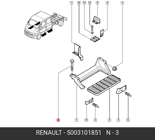 HEXAGON SCREW 5003101851 RENAULT