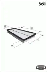 Фильтр воздушный MECAFILTER ELP9039