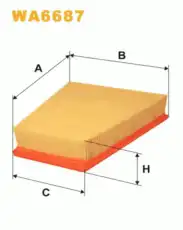 Воздушный фильтр WA6687 WIX