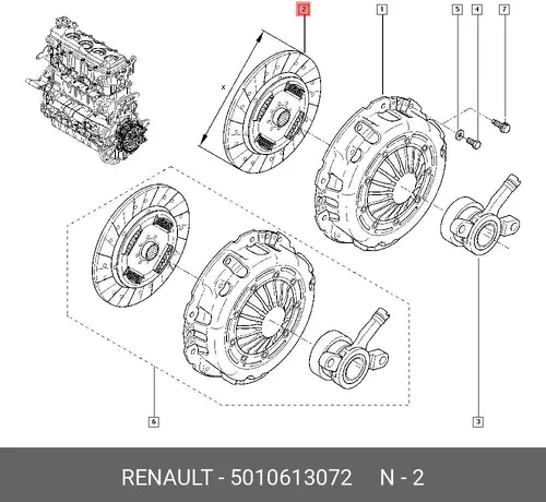 Диск сцепления RENAULT 5010613072