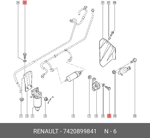 винт фланца 7420899841 RENAULT