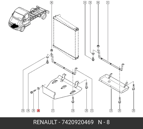 плоская шайба 7420920469 RENAULT