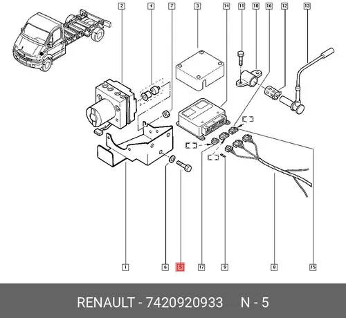  БОЛТ 7420920933 RENAULT