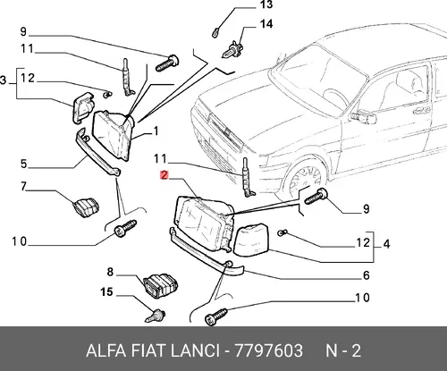 Фара FIAT 7797603