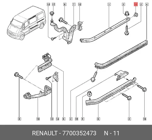 RAIL 7700352473 RENAULT