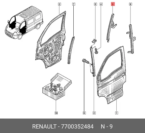 PILLAR 7700352484 RENAULT
